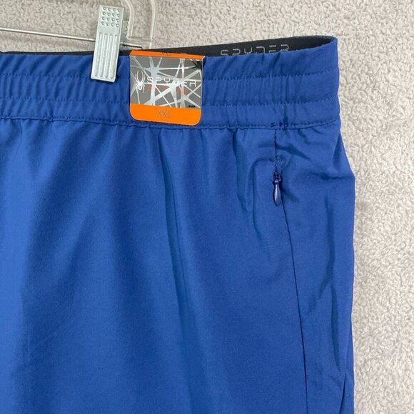 NEW Spyder Active Mens XXL Blue Lightweight 4-Way Stretch Athletic Shorts - Picture 7 of 8